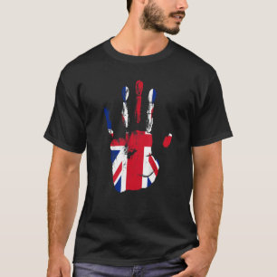 United Kingdom Flag Hand Men Women Kids T-Shirt