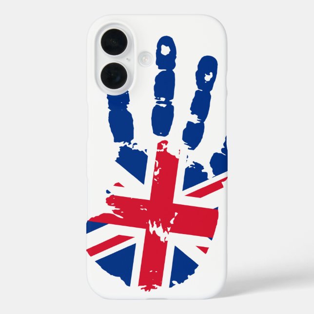 United Kingdom Flag Handprint Case-Mate iPhone Case (Back)