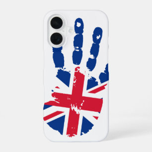 United Kingdom Flag Handprint iPhone 16 Case