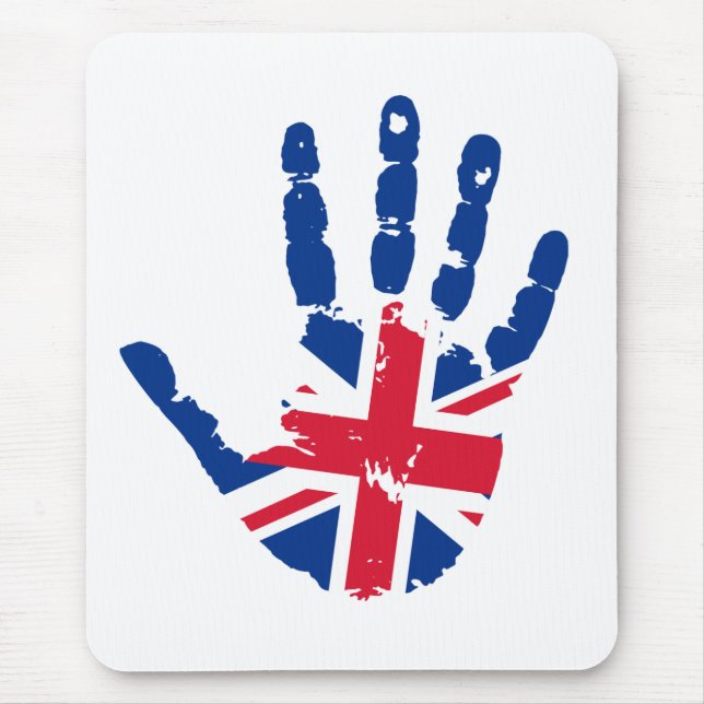 United Kingdom Flag Handprint Mouse Mat (Front)