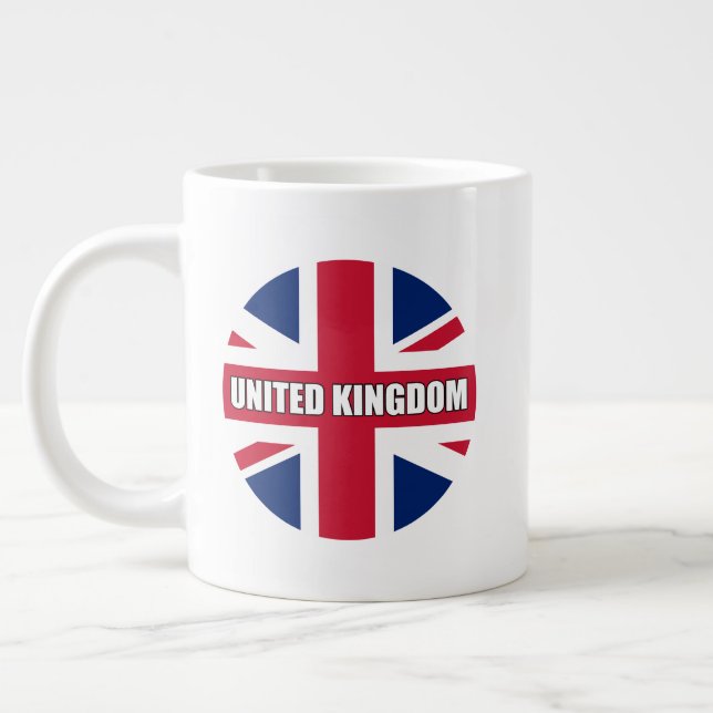 United Kingdom Flag Large Coffee Mug (Left)