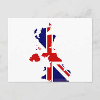 United Kingdom flag map Postcard