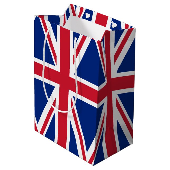 United Kingdom flag Medium Gift Bag (Back Angled)