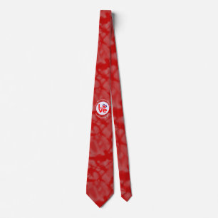 United Kingdom Flag Red Letter LOVE Heart Valentin Tie