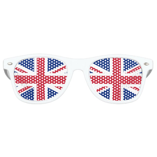 United Kingdom flag Retro Sunglasses (Front)