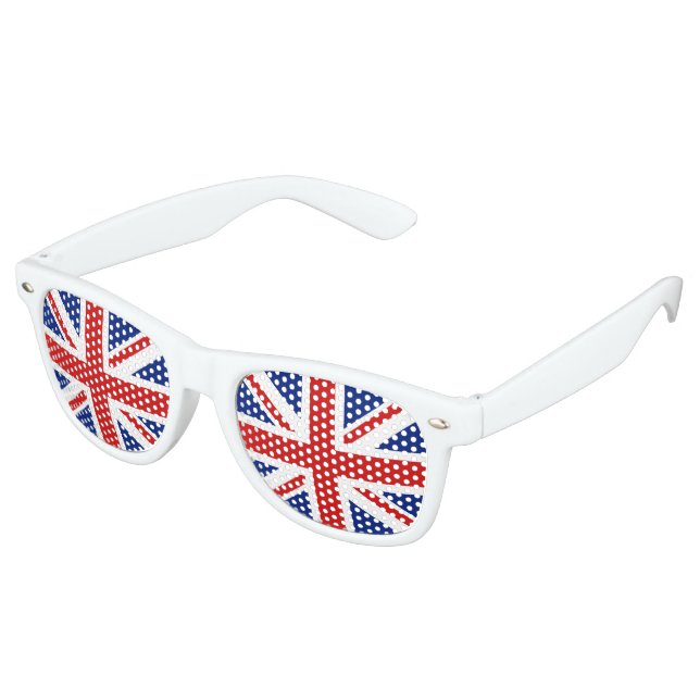 United Kingdom Flag Retro Sunglasses (Angled)