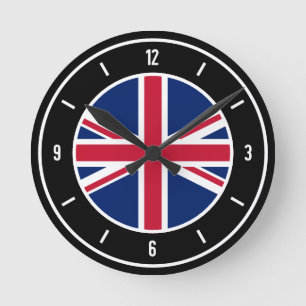 United Kingdom Flag Round Clock