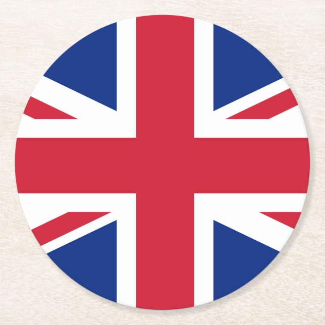United Kingdom flag Round Paper Coaster (Front)