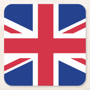 United Kingdom flag Square Paper Coaster