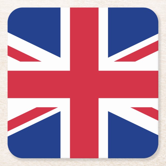 United Kingdom flag Square Paper Coaster (Front)