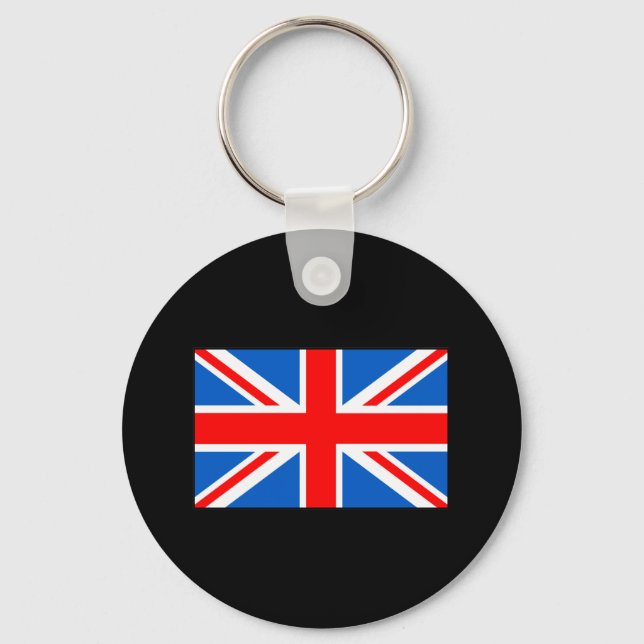 United Kingdom Flag T-shirts and Gifts Key Ring (Front)