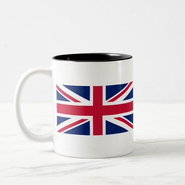 United Kingdom Flag Two-Tone Coffee Mug (Left)