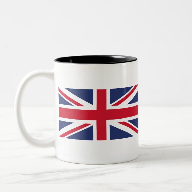 United Kingdom Flag Two-Tone Coffee Mug (Left)