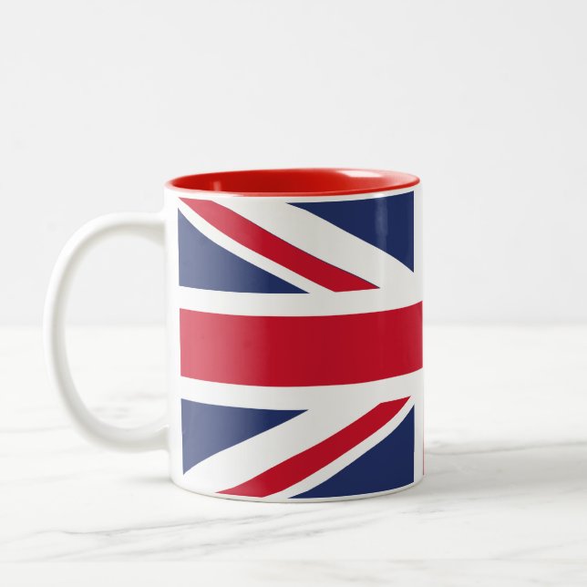 United Kingdom Flag Two-Tone Coffee Mug (Left)