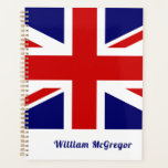 United Kingdom Flag / Union Jack Personalised Planner<br><div class="desc">NewParkLane - Personalised Planner, with the national flag of the United Kingdom; the Union Jack. Easy to customise in Zazzle with your own text for a personalised design. All text style, colours, sizes can be modified to fit your needs. Check out this collection for matching items. Do you have specific...</div>