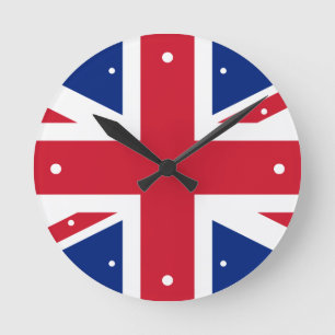 United Kingdom Flag Union Jack Round Clock