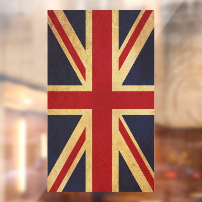 United Kingdom Flag Vintage Design Window Cling (Sheet 2)