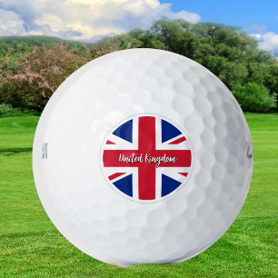 United Kingdom Golfing, British Flag Union Jack  Golf Balls