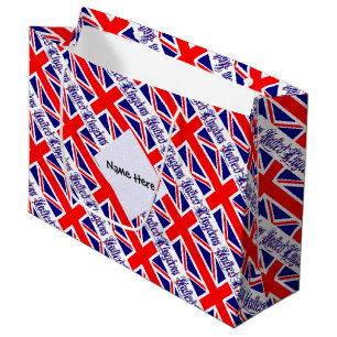 United Kingdom Great Britain Flag Tiled Personal Large Gift Bag