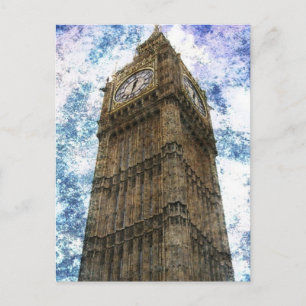 United kingdom houses of parliament London Big Ben Postcard