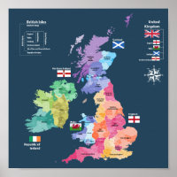 United Kingdom Map - England Counties