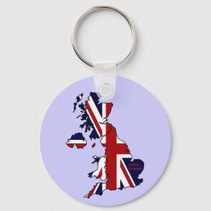 United Kingdom Mapped Keychain