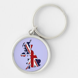 United Kingdom Mapped Premium Keychain