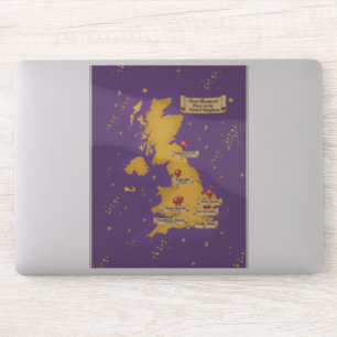 United Kingdom Most Haunted Places Map.