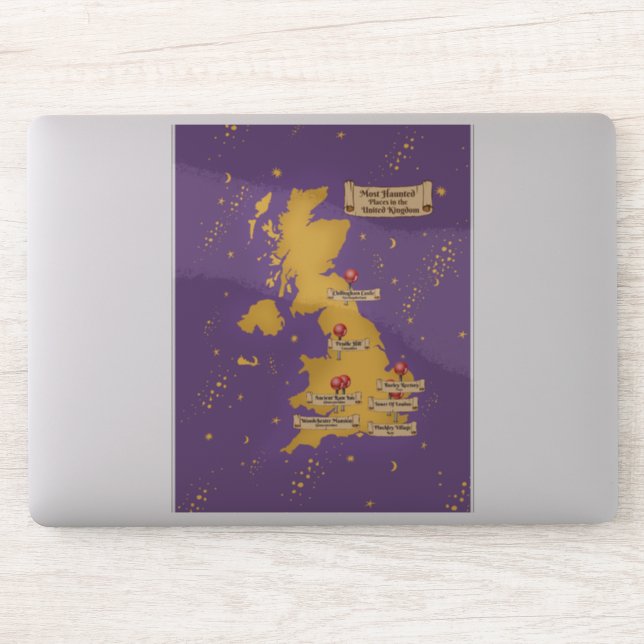 United Kingdom Most Haunted Places Map. (Computer)