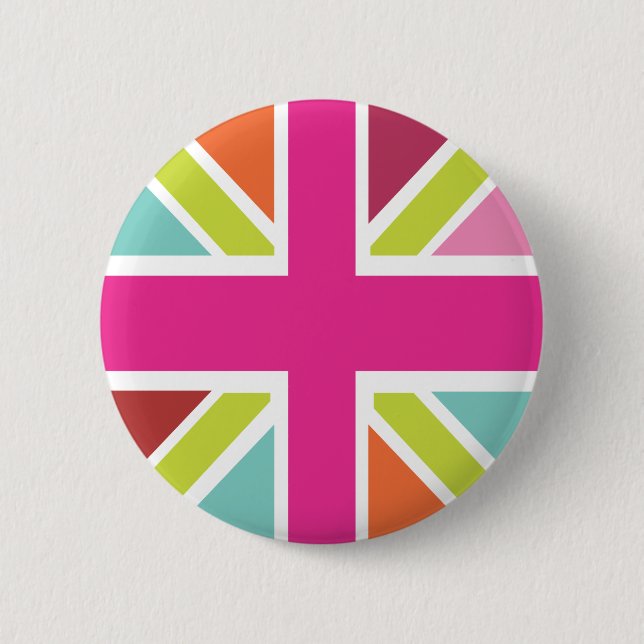 United Kingdom multi colour flag button (Front)