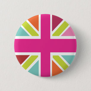United Kingdom multi colour flag button