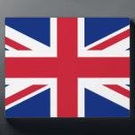 United Kingdom National Flag Plaque<br><div class="desc">National flag of Great Britain & Northern Ireland This flag, also known as the Union Jack or Union Flag, originated in 1801 with the union of Great Britain and Ireland. It consists of a combination of the flags of England, Scotland and Ireland, and has a 2:1 ratio (although a version...</div>
