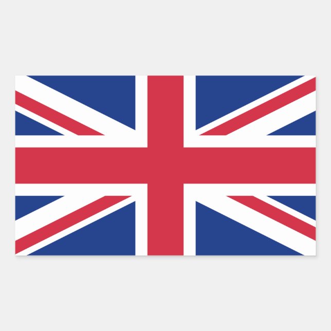 United Kingdom National Flag Rectangular Sticker (Front)