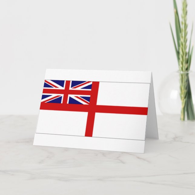 United Kingdom Naval Ensign White Ensign Card (Front)