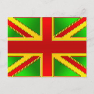 United Kingdom of Reggae Rasta Reggae British flag Postcard