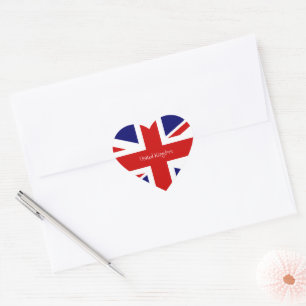 United Kingdom -  Patriotic Heart Sticker