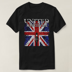 United Kingdom Patriotic UK flag Grunge Style T-Shirt