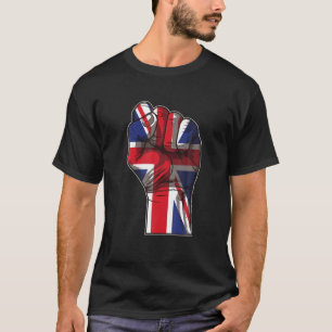 United Kingdom Pride - Raised Fist Union Jack Flag T-Shirt