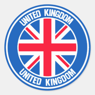 United Kingdom Round Emblem Classic Round Sticker