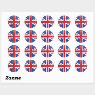 United Kingdom Round Icon Flag Classic Round Sticker