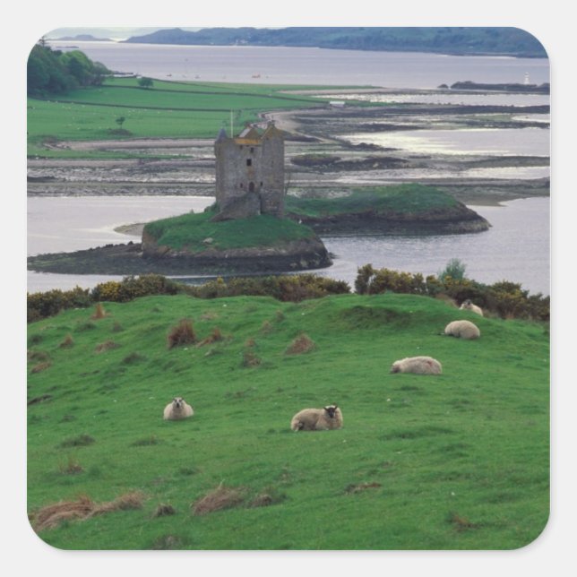 United Kingdom, Scotland, Isle of Skye, old Square Sticker (Front)