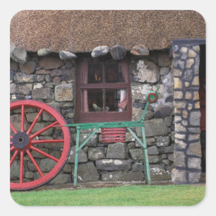 United Kingdom, Scotland, Isle of Skye, stone Square Sticker