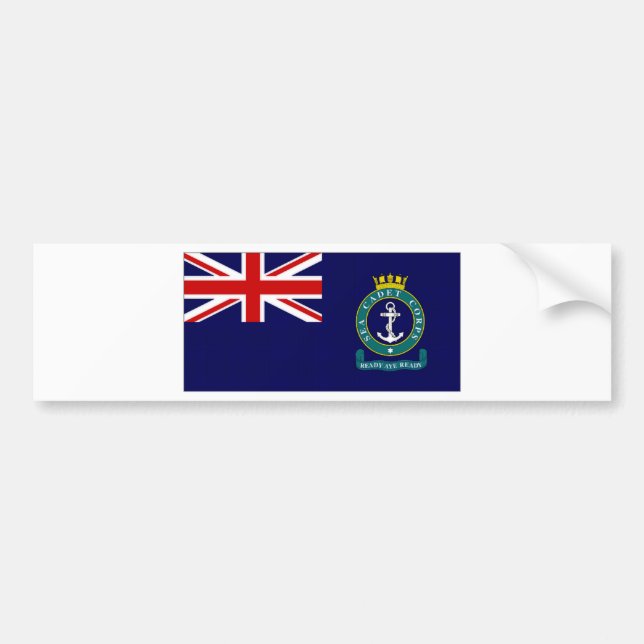 United Kingdom Sea Cadet Corps Flag Bumper Sticker (Front)