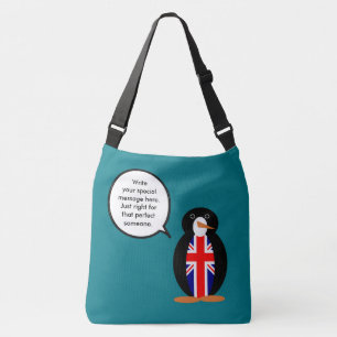 United Kingdom Talking Ms. Penguin Crossbody Bag