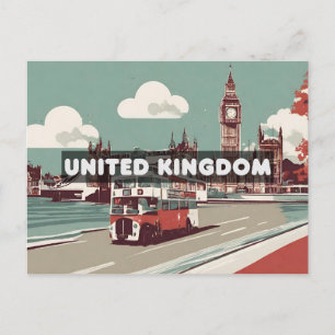 United Kingdom Travel London Postcard