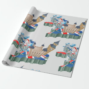 United Kingdom Travel Wrapping Paper