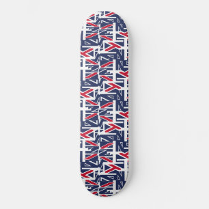 United Kingdom UK flag BY MASANSER PIXELAT Skateboard