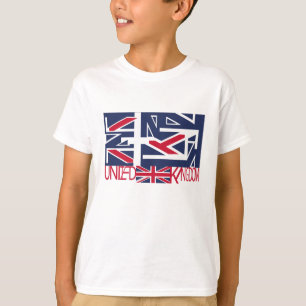 United Kingdom UK flag BY MASANSER PIXELAT T-Shirt