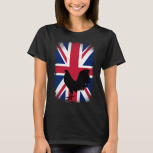 United Kingdom UK flag game fowl rooster gamefowl  T-Shirt