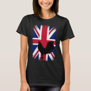 United Kingdom UK flag game fowl rooster gamefowl T-Shirt
